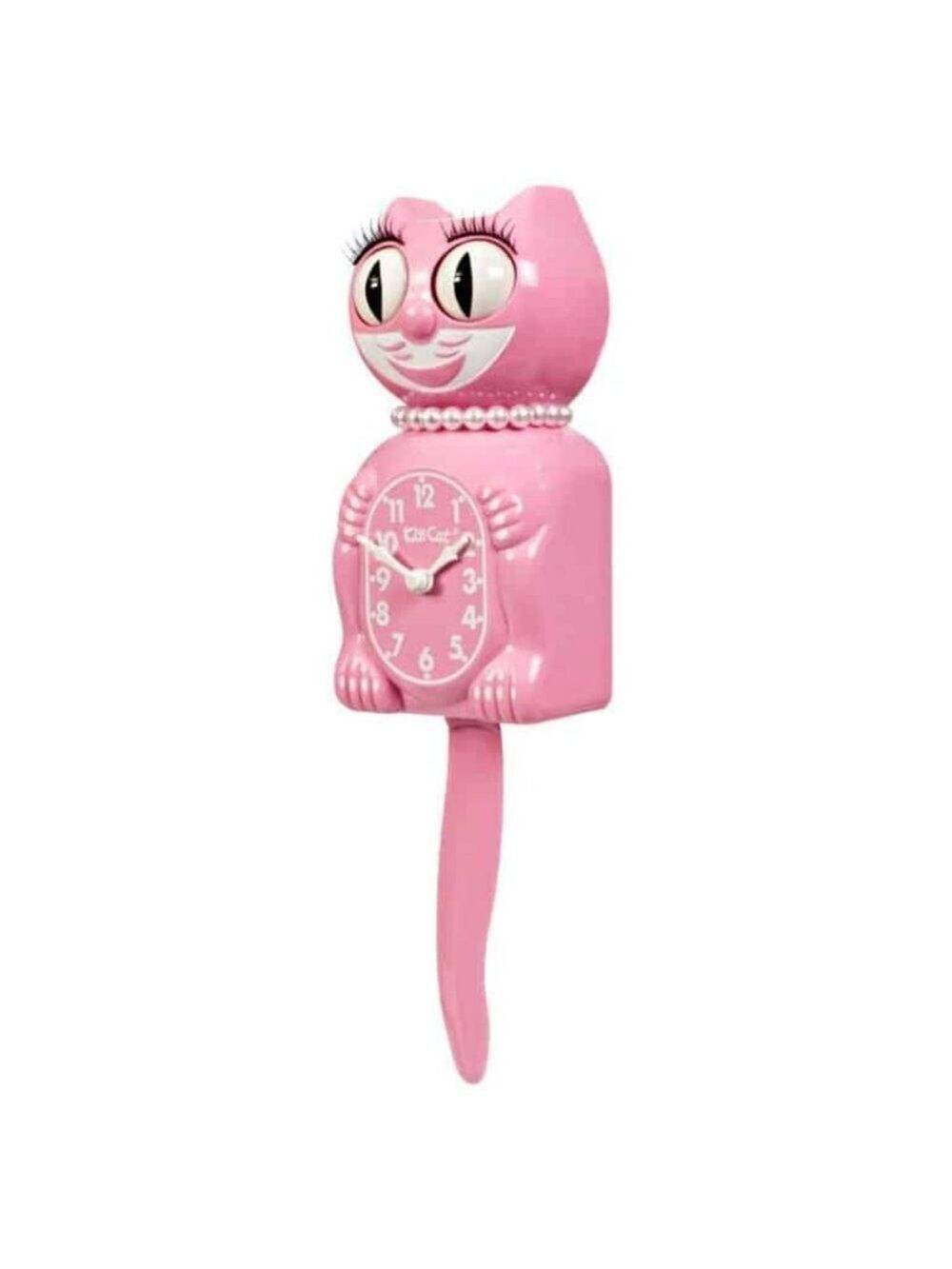 RETIRED urban outfitters Pink Satin Lady Kit Cat Klock - Picture 3 of 5